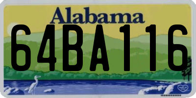AL license plate 64BA116