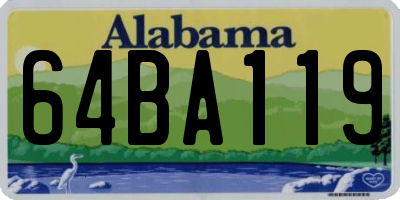 AL license plate 64BA119
