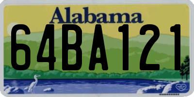 AL license plate 64BA121