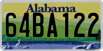 AL license plate 64BA122