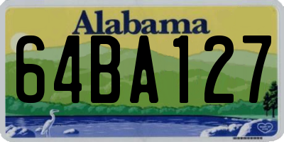 AL license plate 64BA127