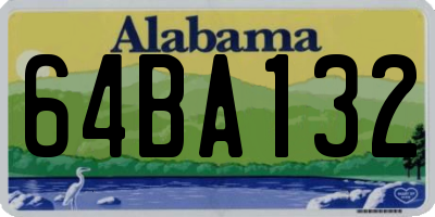 AL license plate 64BA132