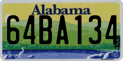 AL license plate 64BA134