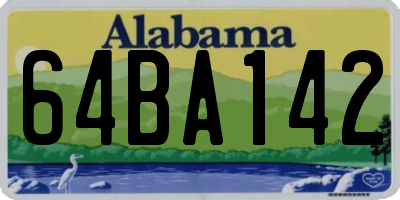 AL license plate 64BA142