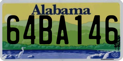 AL license plate 64BA146