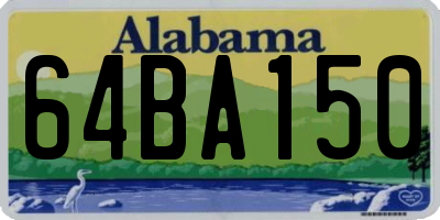 AL license plate 64BA150