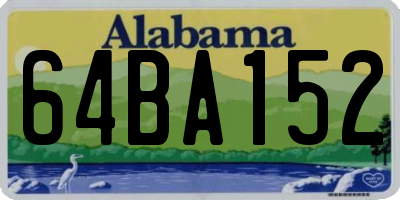 AL license plate 64BA152