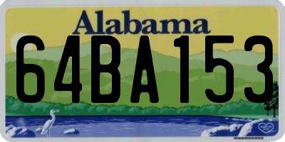 AL license plate 64BA153