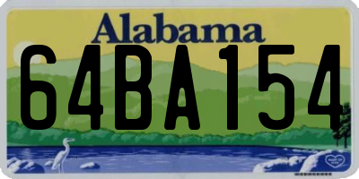 AL license plate 64BA154