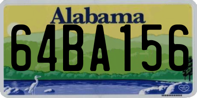 AL license plate 64BA156
