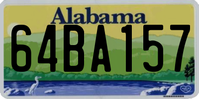 AL license plate 64BA157
