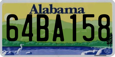 AL license plate 64BA158