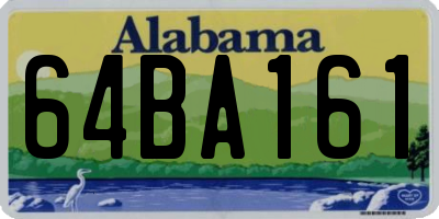 AL license plate 64BA161