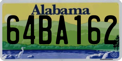AL license plate 64BA162
