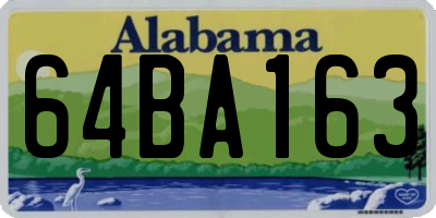AL license plate 64BA163