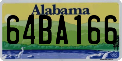 AL license plate 64BA166
