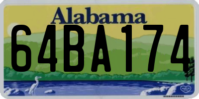 AL license plate 64BA174