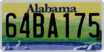 AL license plate 64BA175