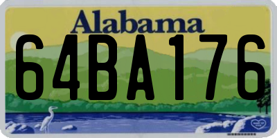 AL license plate 64BA176