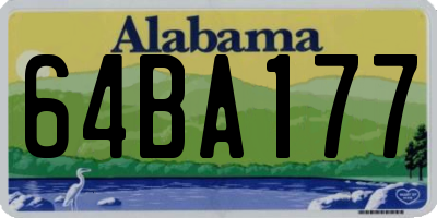AL license plate 64BA177