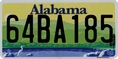 AL license plate 64BA185