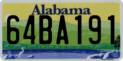 AL license plate 64BA191