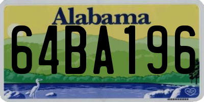 AL license plate 64BA196