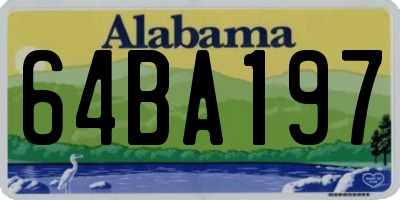 AL license plate 64BA197