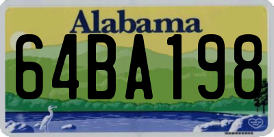 AL license plate 64BA198
