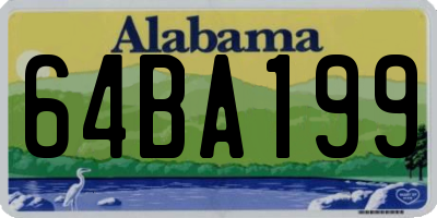 AL license plate 64BA199