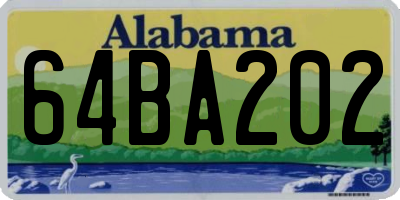 AL license plate 64BA202