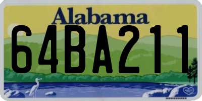 AL license plate 64BA211