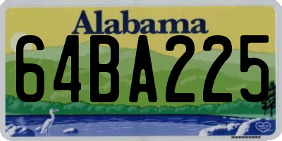 AL license plate 64BA225