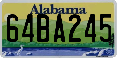 AL license plate 64BA245