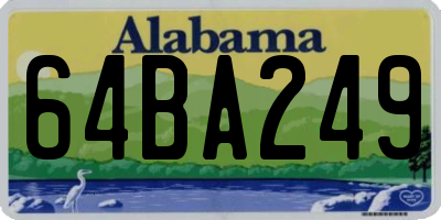 AL license plate 64BA249