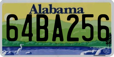 AL license plate 64BA256
