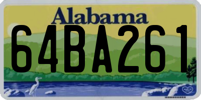 AL license plate 64BA261