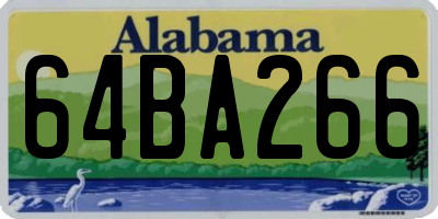 AL license plate 64BA266