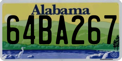 AL license plate 64BA267