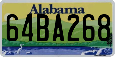 AL license plate 64BA268