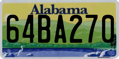 AL license plate 64BA270