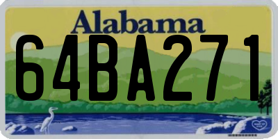 AL license plate 64BA271
