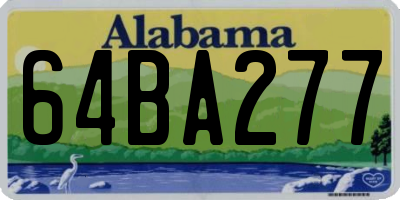 AL license plate 64BA277