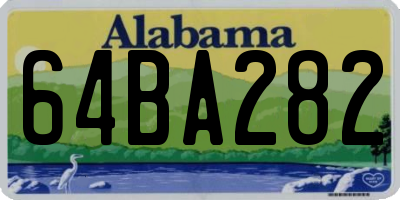 AL license plate 64BA282