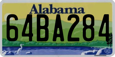 AL license plate 64BA284