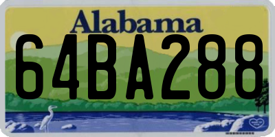 AL license plate 64BA288