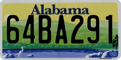 AL license plate 64BA291