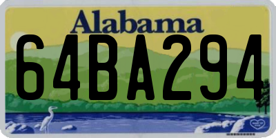 AL license plate 64BA294