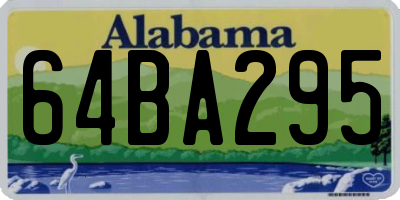 AL license plate 64BA295