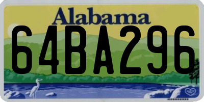 AL license plate 64BA296